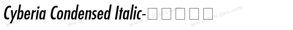 Cyberia Condensed Italic字体转换